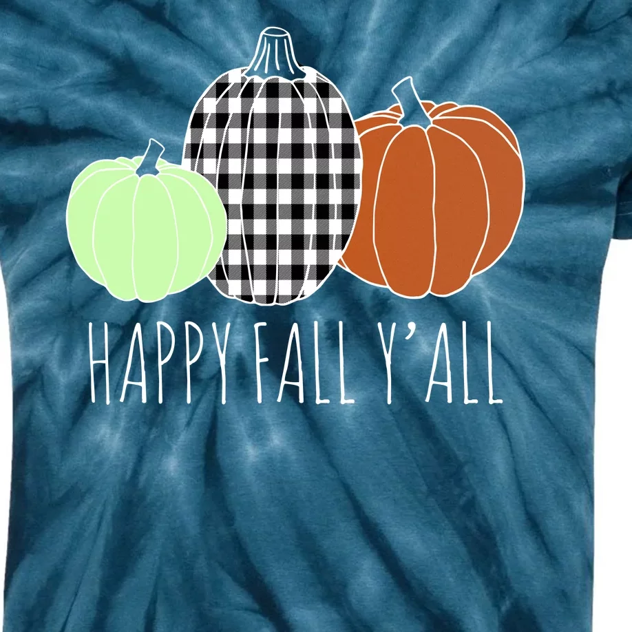 Happy Fall Yall Pumpkin Kids Tie-Dye T-Shirt