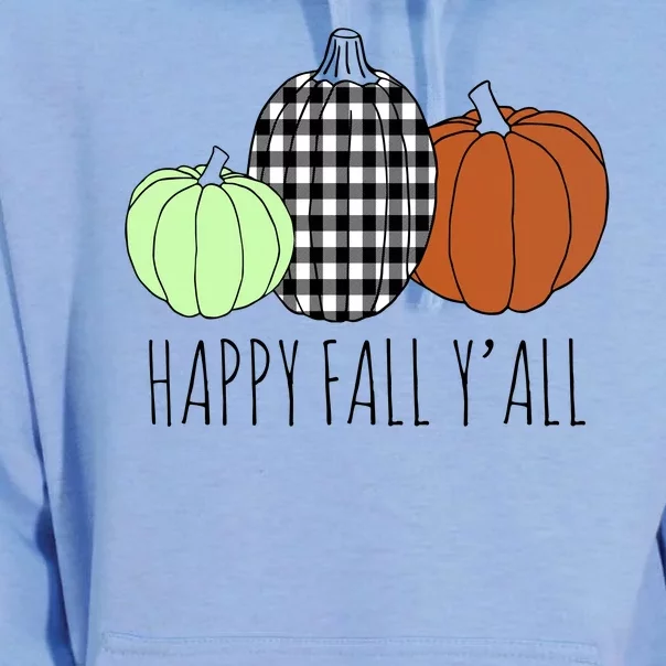 Happy Fall Yall Pumpkin Unisex Surf Hoodie