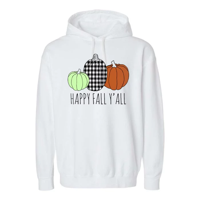 Happy Fall Yall Pumpkin Garment-Dyed Fleece Hoodie