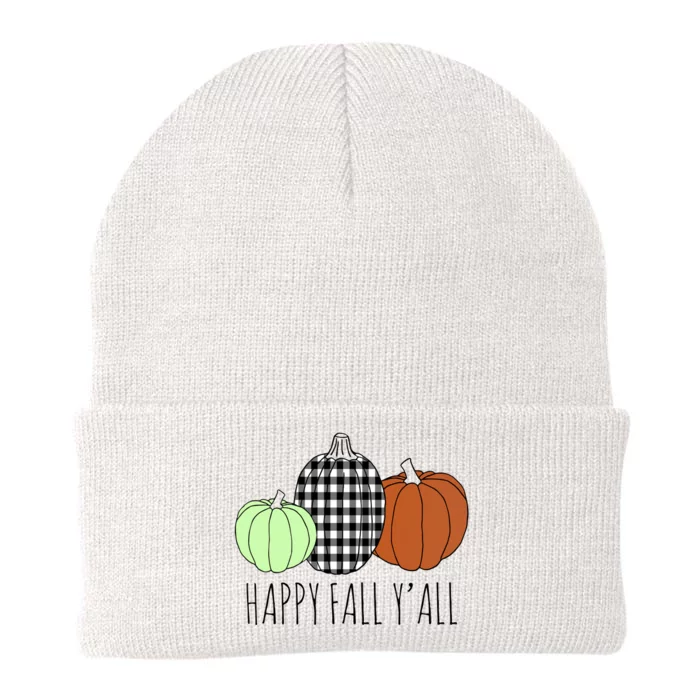 Happy Fall Yall Pumpkin Knit Cap Winter Beanie