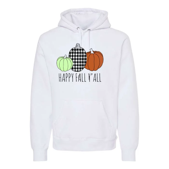 Happy Fall Yall Pumpkin Premium Hoodie