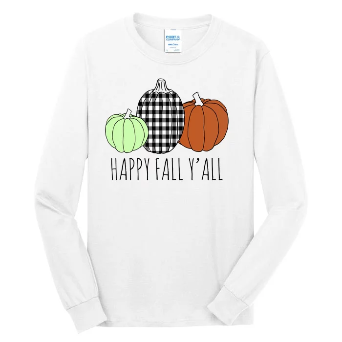 Happy Fall Yall Pumpkin Tall Long Sleeve T-Shirt