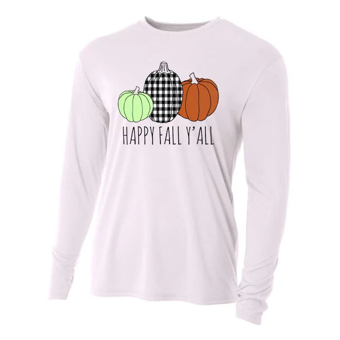 Happy Fall Yall Pumpkin Cooling Performance Long Sleeve Crew