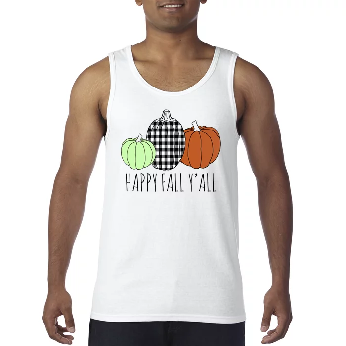 Happy Fall Yall Pumpkin Tank Top