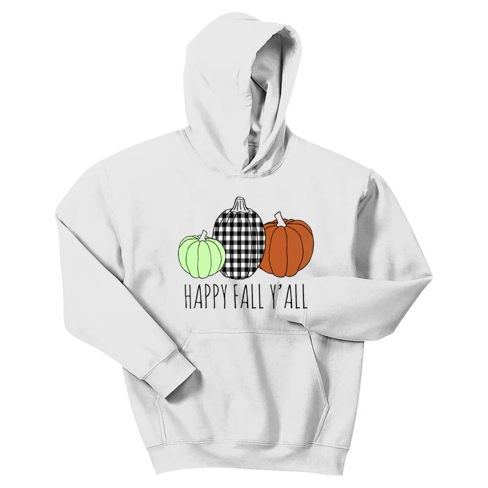 Happy Fall Yall Pumpkin Kids Hoodie