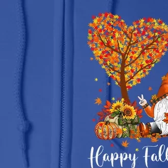 Happy Fall Yall Gnomes Pumpkin Autumn Vibes Thanksgiving Full Zip Hoodie