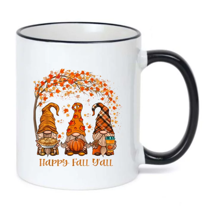 Happy Fall Yall Gnome Autumn Gnomes Pumpkin Spice Season Black Color Changing Mug