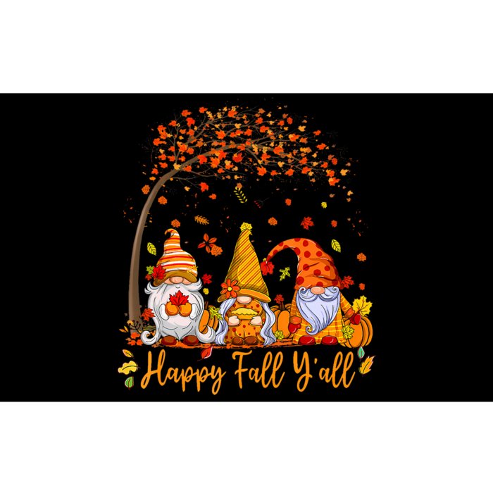 Happy Fall YAll Gnome Pumpkin Autumn Leaves Thanksgiving Bumper Sticker