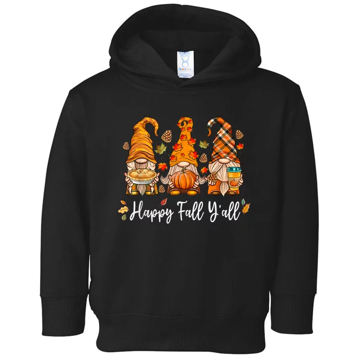 Happy Fall Yall Gnome Pumpkin Truck Autumn Thanksgiving Toddler Hoodie