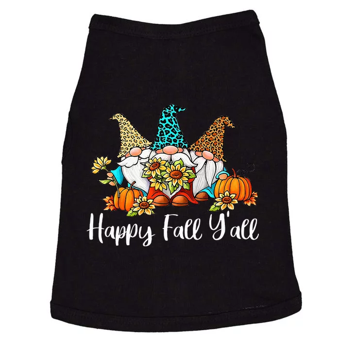 Happy Fall Yall Gnome Leopard Pumpkin Autumn Gnomes Doggie Tank