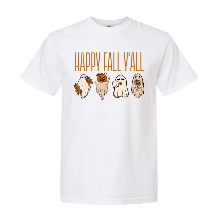 Happy Fall Yall Funny Halloween Garment-Dyed Heavyweight T-Shirt