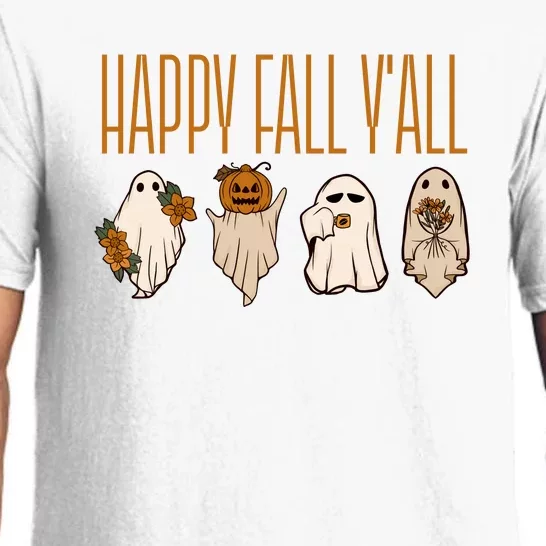 Happy Fall Yall Funny Halloween Pajama Set