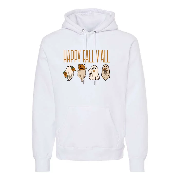 Happy Fall Yall Funny Halloween Premium Hoodie