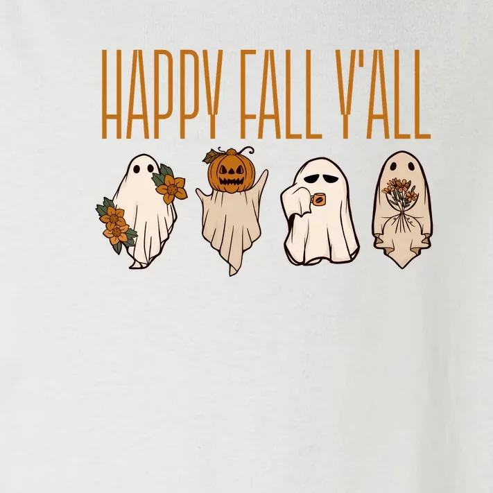 Happy Fall Yall Funny Halloween Toddler Long Sleeve Shirt