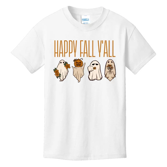 Happy Fall Yall Funny Halloween Kids T-Shirt