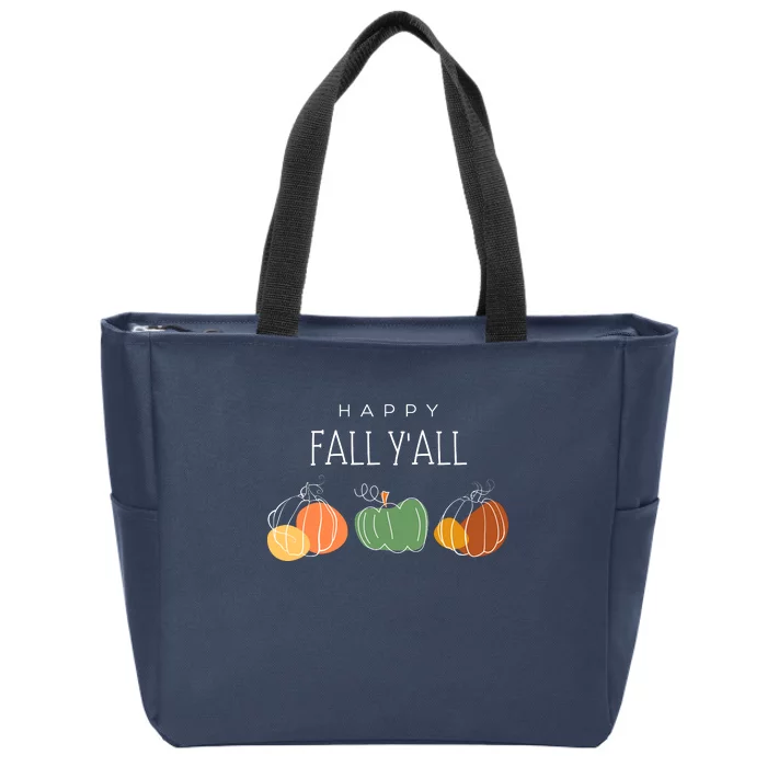 Happy Fall Yall Zip Tote Bag