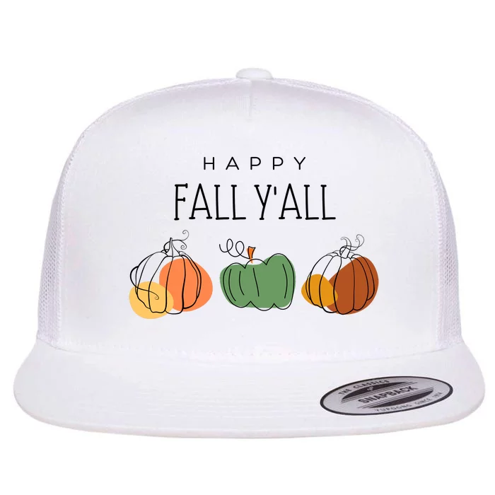 Happy Fall Yall Flat Bill Trucker Hat