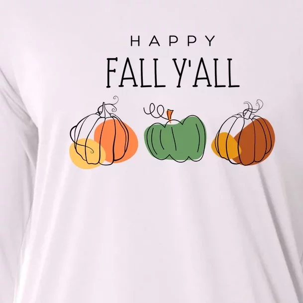 Happy Fall Yall Cooling Performance Long Sleeve Crew