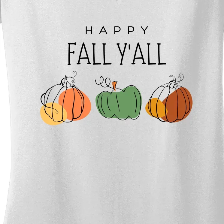 Happy Fall Yall Women's V-Neck T-Shirt