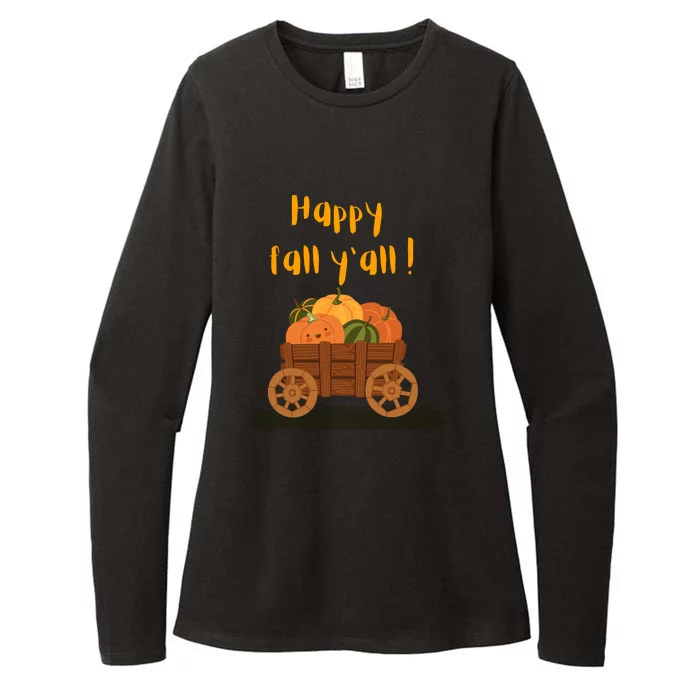 Happy Fall Yall Pumpkin Womens CVC Long Sleeve Shirt