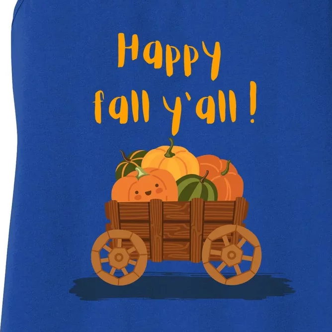 Happy Fall Yall Pumpkin Women's Racerback Tank