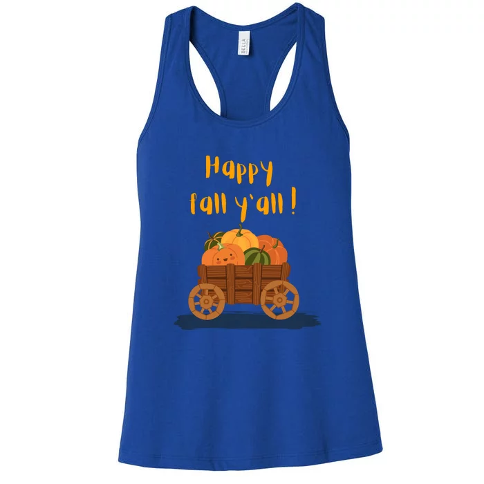 Happy Fall Yall Pumpkin Women's Racerback Tank