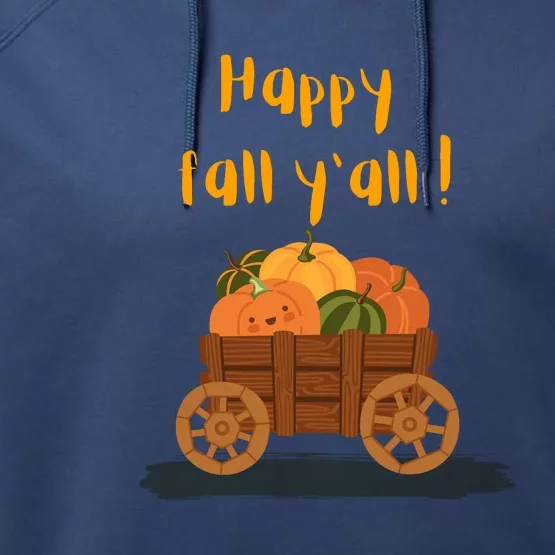 Happy Fall Yall Pumpkin Performance Fleece Hoodie