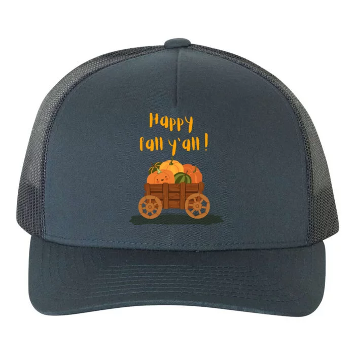 Happy Fall Yall Pumpkin Yupoong Adult 5-Panel Trucker Hat