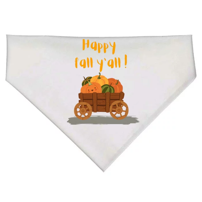 Happy Fall Yall Pumpkin USA-Made Doggie Bandana