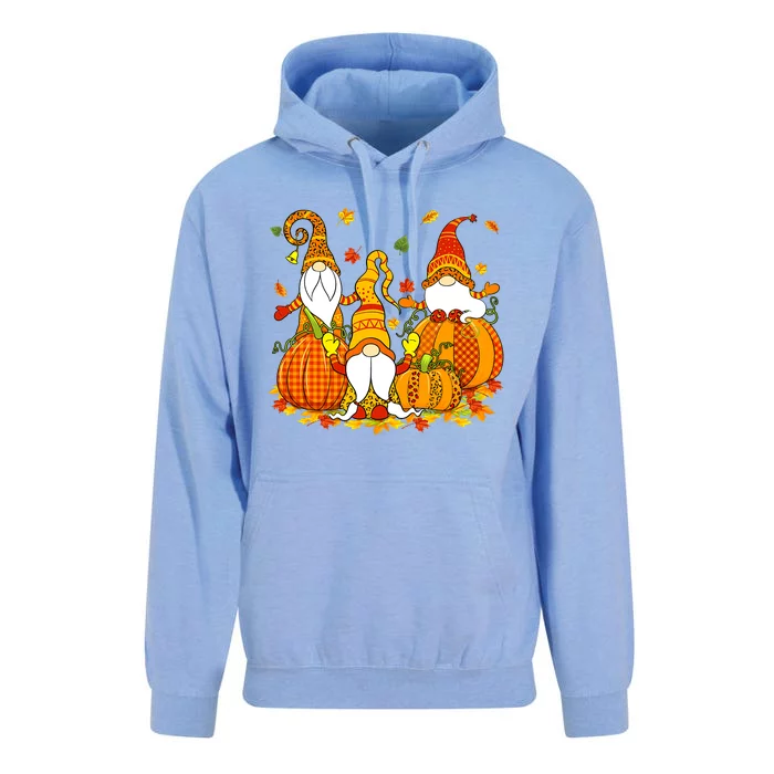 Happy Fall Y'all Gnome Leopard Pumpkin Autumn Unisex Surf Hoodie