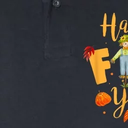 Happy Fall Yall Scarecrow Pumpkin Thanksgiving Halloween Softstyle Adult Sport Polo