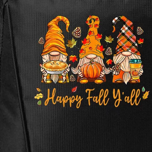 Happy Fall YAll Gnome Pumpkin Autumn Thanksgiving City Backpack