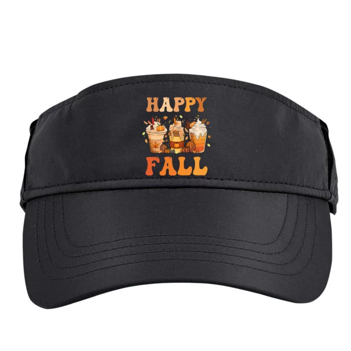 Happy Fall Yall Autumn Halloween Pumpkin Spice Latte Adult Drive Performance Visor