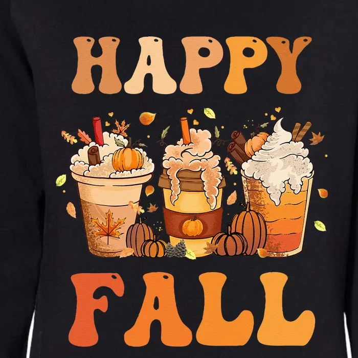 Happy Fall Yall Autumn Halloween Pumpkin Spice Latte Womens California Wash Sweatshirt