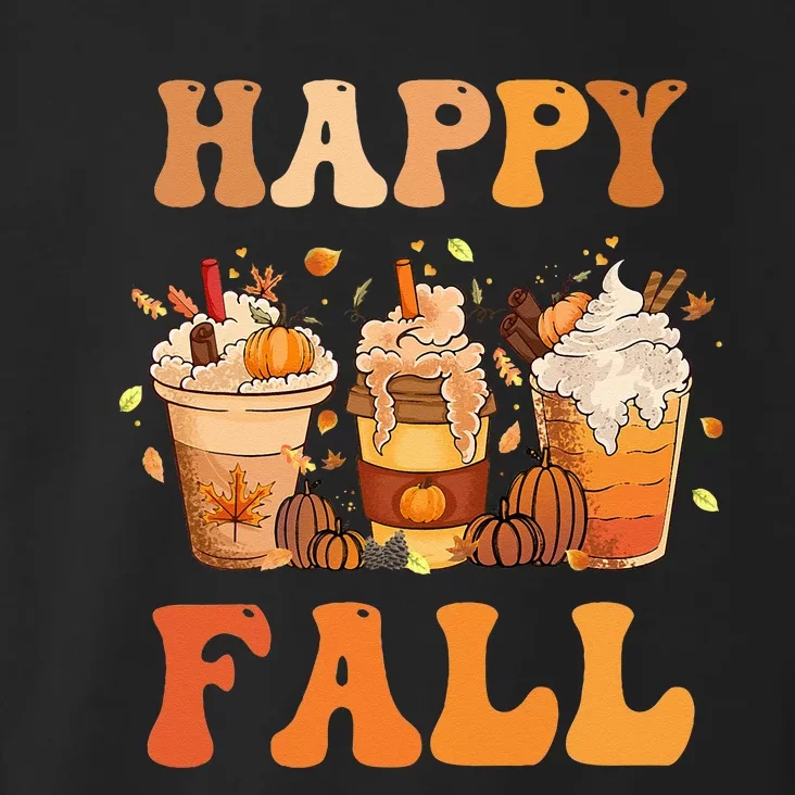 Happy Fall Yall Autumn Halloween Pumpkin Spice Latte Toddler Hoodie