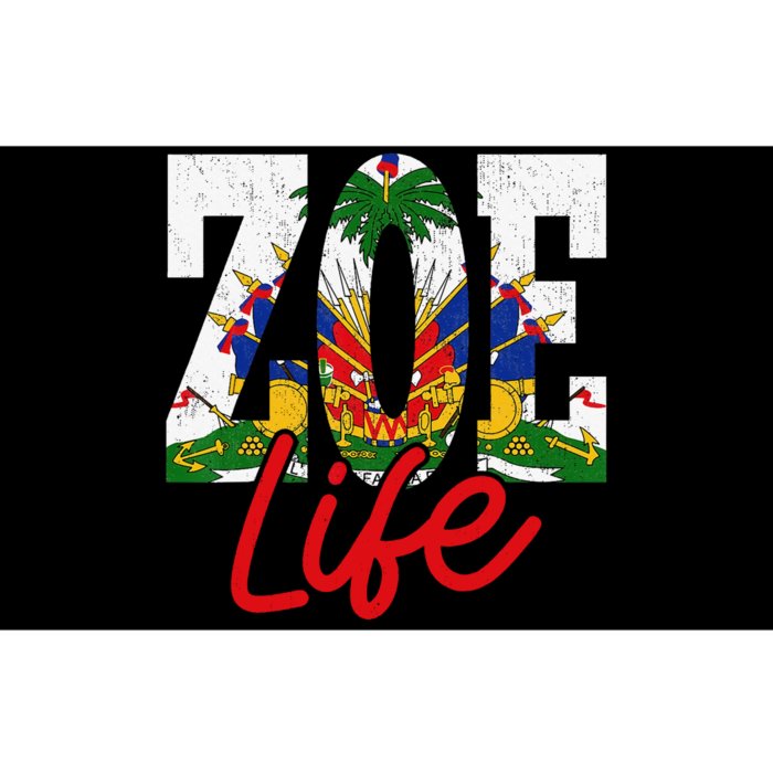 Haiti Flag Zoe Life Retro Bumper Sticker