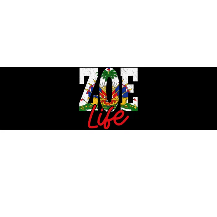 Haiti Flag Zoe Life Retro Bumper Sticker