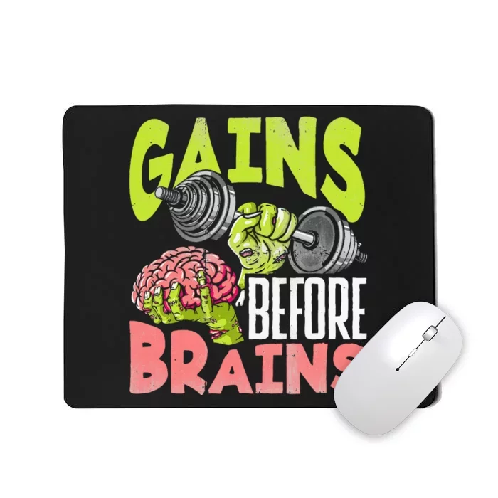 Halloween Fitness Zombie Strength Training for Gains Mousepad