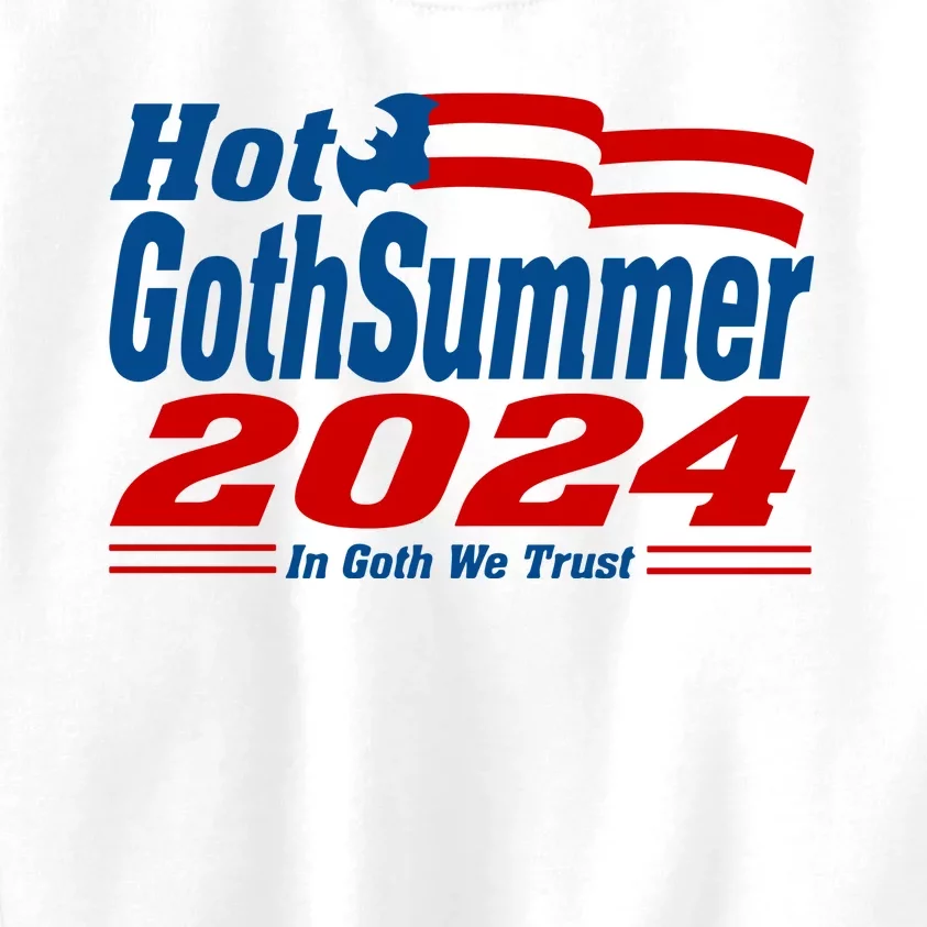 Hot Gothsummer 2024 In Goth We Trust Kids Sweatshirt