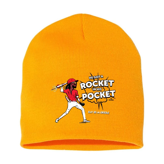 HeS Got A Rocket In His Pocket Short Acrylic Beanie