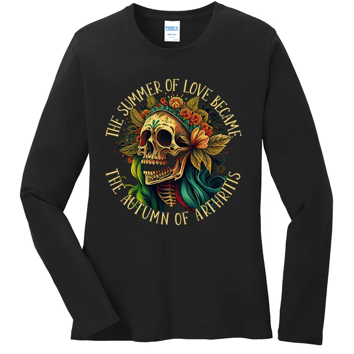 Hippie Grandma Autumn Of Arthritis Ladies Long Sleeve Shirt