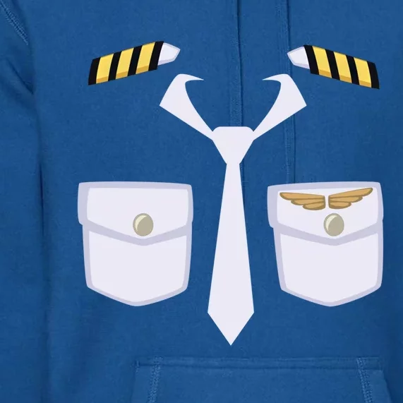 Halloween Gift Airplane Airline Pilot Costume Dress Up Gift Premium Hoodie