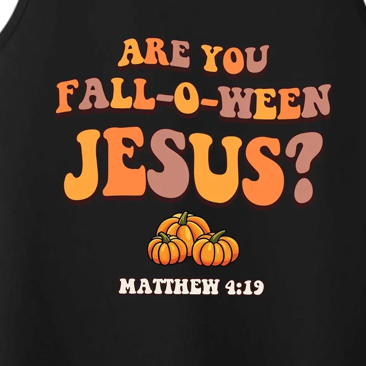 Halloween Groovy Are You Falloween Jesus Christian Faith Gift Performance Tank