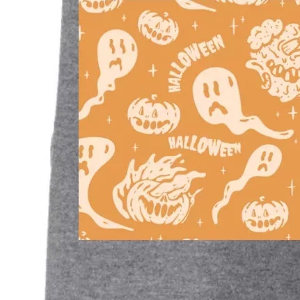 Halloween Ghosts And Pumpkins Doggie 3-End Fleece Hoodie