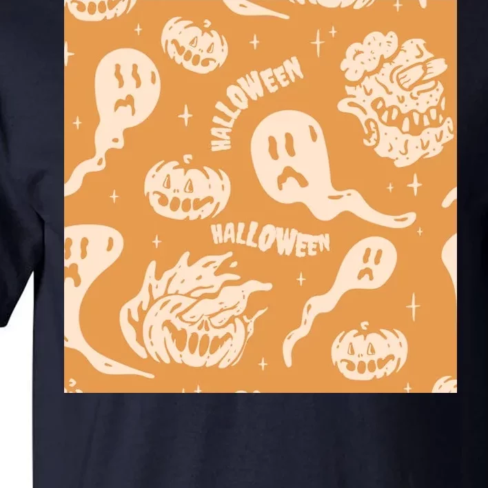 Halloween Ghosts And Pumpkins Tall T-Shirt