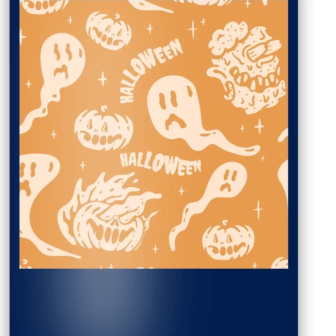 Halloween Ghosts And Pumpkins Poster