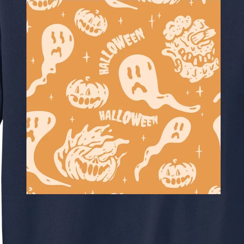 Halloween Ghosts And Pumpkins Tall Sweatshirt