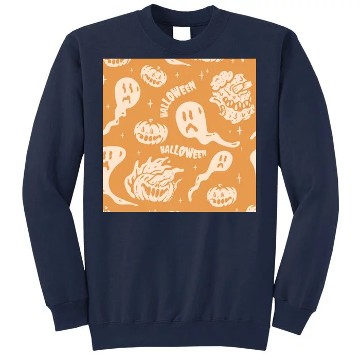 Halloween Ghosts And Pumpkins Tall Sweatshirt