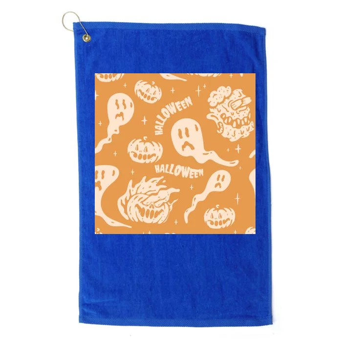 Halloween Ghosts And Pumpkins Platinum Collection Golf Towel