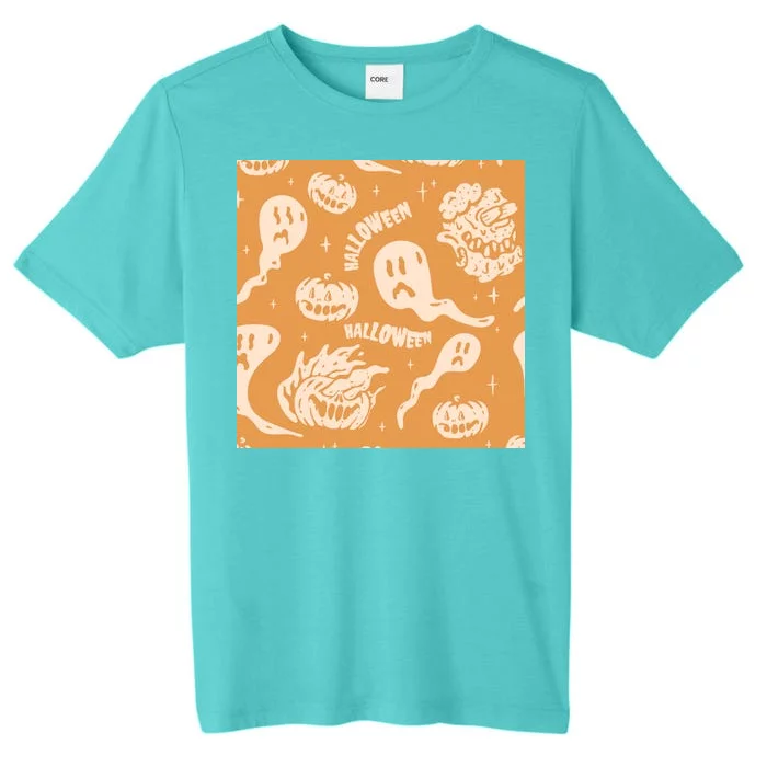 Halloween Ghosts And Pumpkins ChromaSoft Performance T-Shirt